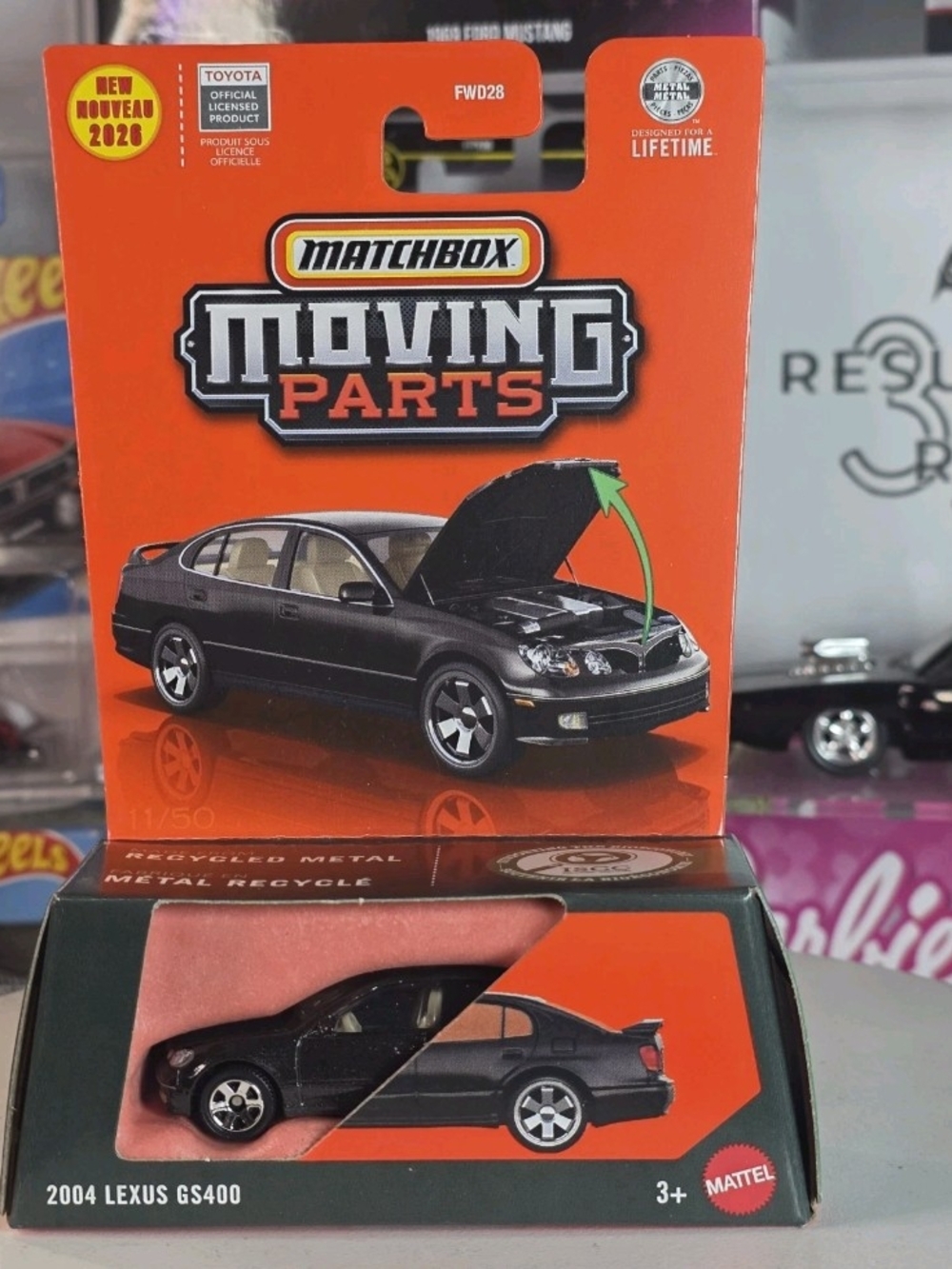 Matchbox Moving Parts 2004 Lexus GS400 Toy Car - Black